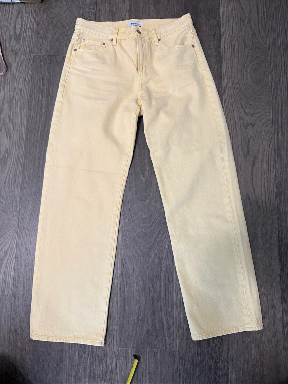 pistola Pale Yellow Wide Leg Jeans